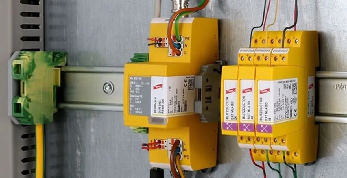 lightning surge protection system with surge suppressors installed by electrical service professionals in Grand Rapids, MI