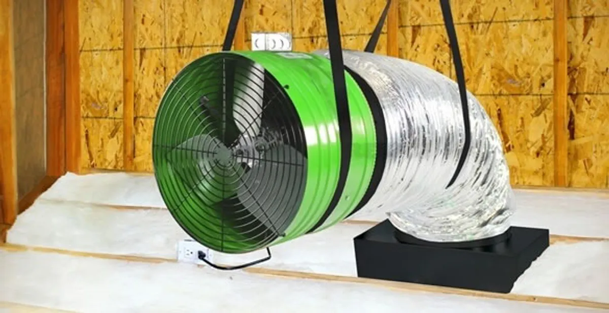 whole house fan installation services with professionally mounted ventilation fan system in Grand Rapids, MI